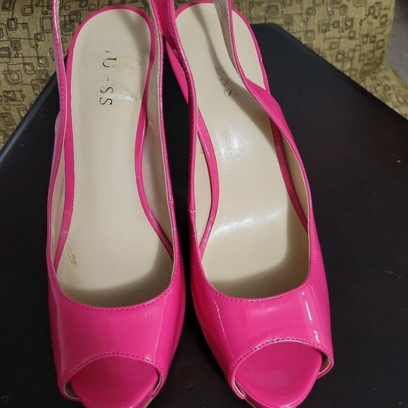 GUESS SLINGBACK PEEP TOE HIGH HEEL STILETTOS PUMP - Picture 4 of 11
